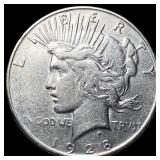 1928 Peace Silver Dollar CHOICE AU