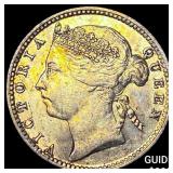 1896 Straits Settlements Silver 10 Cents CLOSELY U