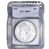 1879 Morgan Silver Dollar ICG MS64