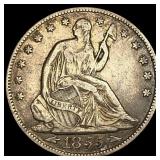 1855-O Silver Seated Liberty Half Dollar NEARLY UN