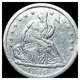 1840 Seated Liberty Half Dime ABOUT UNCIRCULATED