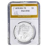 1878 REV 79 Morgan Silver Dollar PGA XF40
