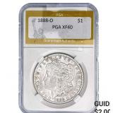 1888-O Morgan Silver Dollar PGA XF40 Hot Lips