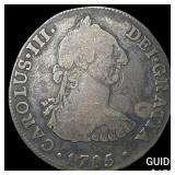 1785 Colonial Spain Silver 4 Reales NEARLY UNCIRCU