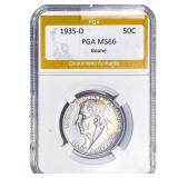 1935-D Boone Half Dollar PGA MS66