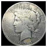 1934 Peace Silver Dollar NICELY CIRCULATED