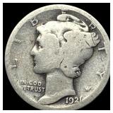 1921 Silver Mercury Dime NICELY CIRCULATED