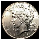 1927 Silver Peace Dollar CLOSELY UNCIRCULATED