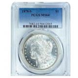 1878-S Morgan Silver Dollar PCGS MS64