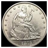1876 Seated Liberty Half Dollar CLOSELY UNCIRCULAT