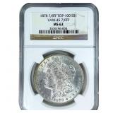 1878 7/8TF Morgan Silver Dollar NGC MS62 VAM-45 7/
