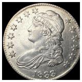 1833 Silver Half Dollar (Capped Bust) CLOSELY UNCI