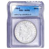 1899-O Morgan Silver Dollar ICG AU55