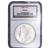 1880 Morgan Silver Dollar NGC MS66
