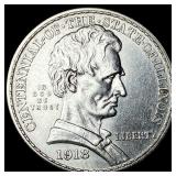 1918 Silver Half Dollar Illinois Centennial UNCIRC
