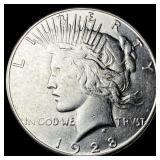 1928-S Silver Peace Dollar CLOSELY UNCIRCULATED