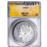 1896 Morgan Silver Dollar ANACS MS63 DMPL
