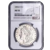 1894-O Morgan Silver Dollar NGC AU55