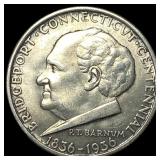 1936 Silver Bridgeport Centennial Half Dollar UNCI