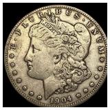 1904-S Silver Morgan Dollar ABOUT UNCIRCULATED
