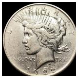 1922 Silver Peace Dollar LIGHTLY CIRCULATED
