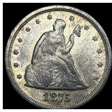 1875-S Silver Twenty Cents CLOSELY UNCIRCULATED
