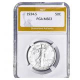 1934-S Walking Liberty Half Dollar PGA MS63