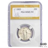1925 Standing Liberty Quarter PGA MS65 FH