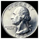 1939 Silver Washington Quarter CHOICE BU