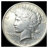 1921 Silver Peace Dollar CLOSELY UNCIRCULATED