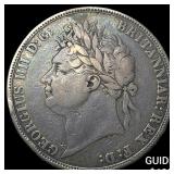 1821 Great Britain Silver Crown NEARLY UNCIRCULATE
