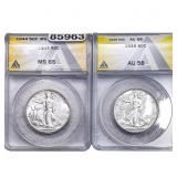 [2 Coins]1944-1945 Walking Liberty Half Dollar