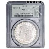 1881-S Morgan Silver Dollar PCGS MS64