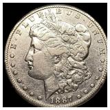 1887 Morgan Silver Dollar NEARLY UNCIRCULATED