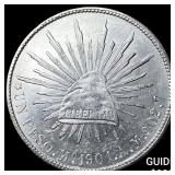 1901 Mexico Silver 1 Peso NEARLY UNCIRCULATED