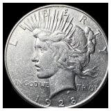 1928 Silver Peace Dollar CLOSELY UNCIRCULATED