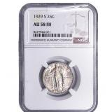 1929-S Standing Liberty Quarter NGC AU58 FH