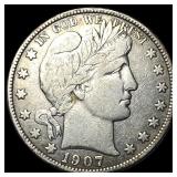 1907-O Silver Barber Half Dollar LIGHTLY CIRCULATE