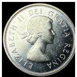 1961 Canada Silver 25 Cents NEARLY UNCIRCULATED