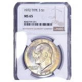 1972 Eisenhower Dollar NGC MS65 Type 3