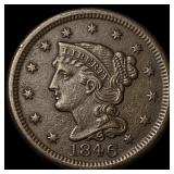 1846 Braided Hair Large Cent CHOICE AU