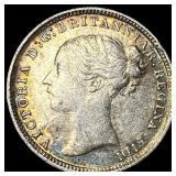 1870 Great Britain Silver 3 Pence NEARLY UNCIRCULA