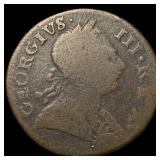 1773 Great Britain Bronze Half Penny ABOUT UNCIRCU