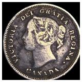 1890 Canada Silver 5 Cents NEARLY UNCIRCULATED