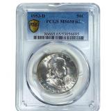 1953-D Franklin Half Dollar PCGS MS65 FBL