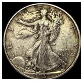 1937-S Silver Walking Liberty Half Dollar NEARLY U