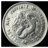 Kwangtung Province 7.2 Candareens Silver Coin CLOS