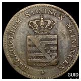 1865 German States 1 Pfennig NEARLY UNCIRCULATED