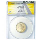 1883 Liberty Victory Nickel ANACS MS62