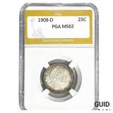 1908-D Barber Quarter PGA MS62